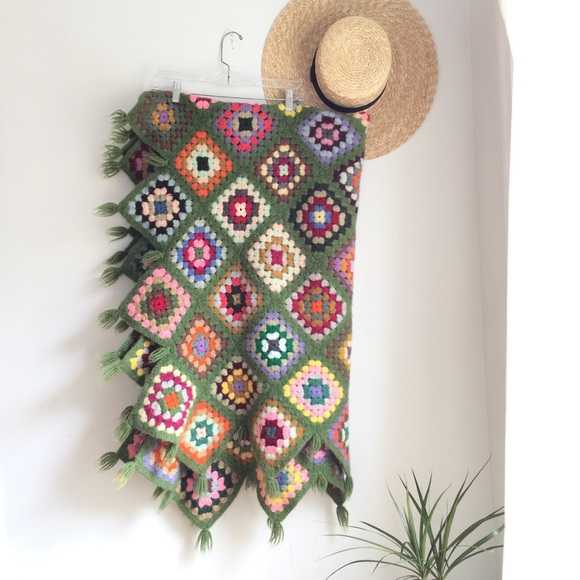 Vintage Other - LARGE True Vintage felted wool blanket wall art